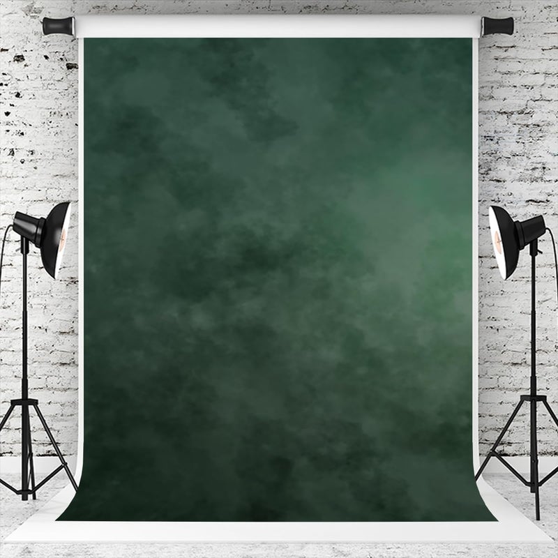 Kate 6.5Ã—10ft Green Backdrop Abstract Muslin Dark Green Background Gradient Portrait Backdrop for Photographer Headshot Microfiber Photo Studio Props - Image 1